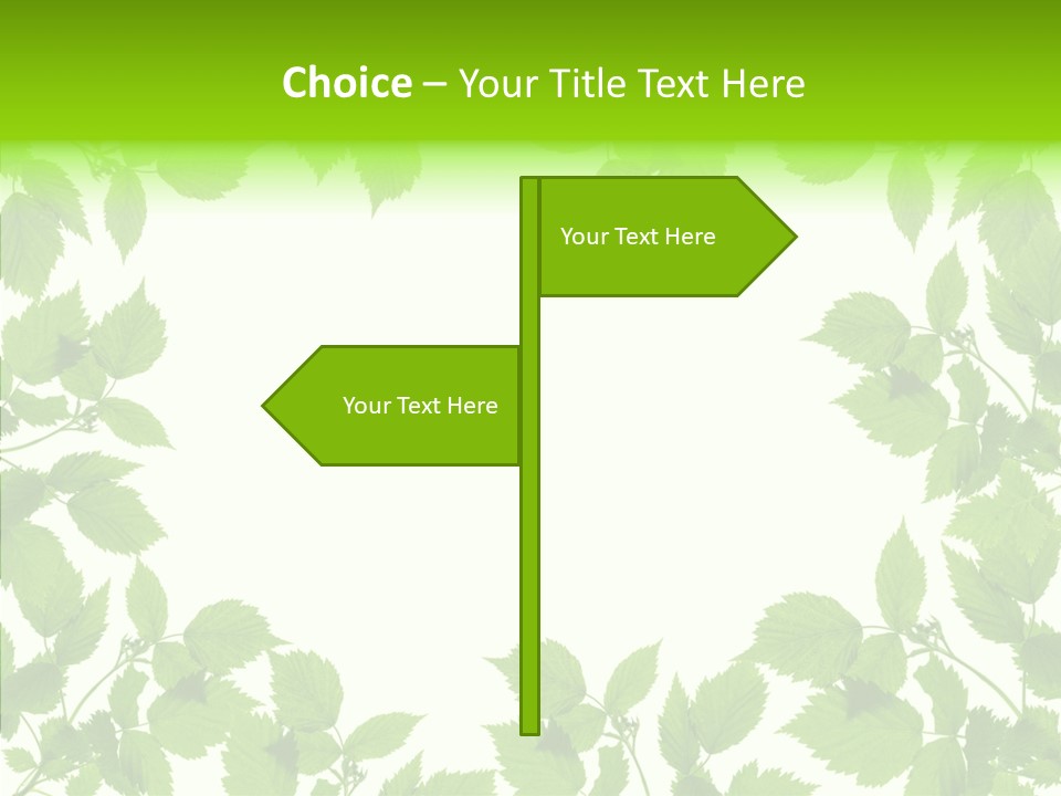 Decoration Branch Green PowerPoint Template