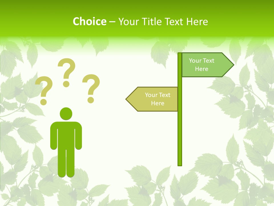 Decoration Branch Green PowerPoint Template