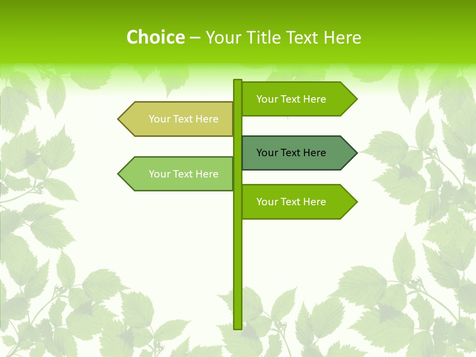 Decoration Branch Green PowerPoint Template