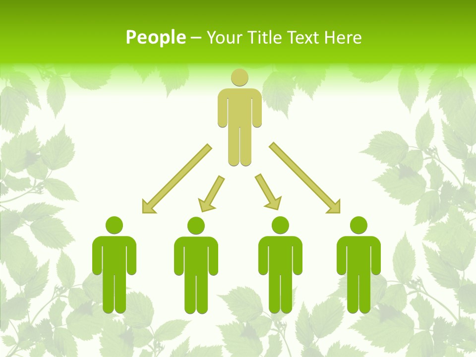 Decoration Branch Green PowerPoint Template