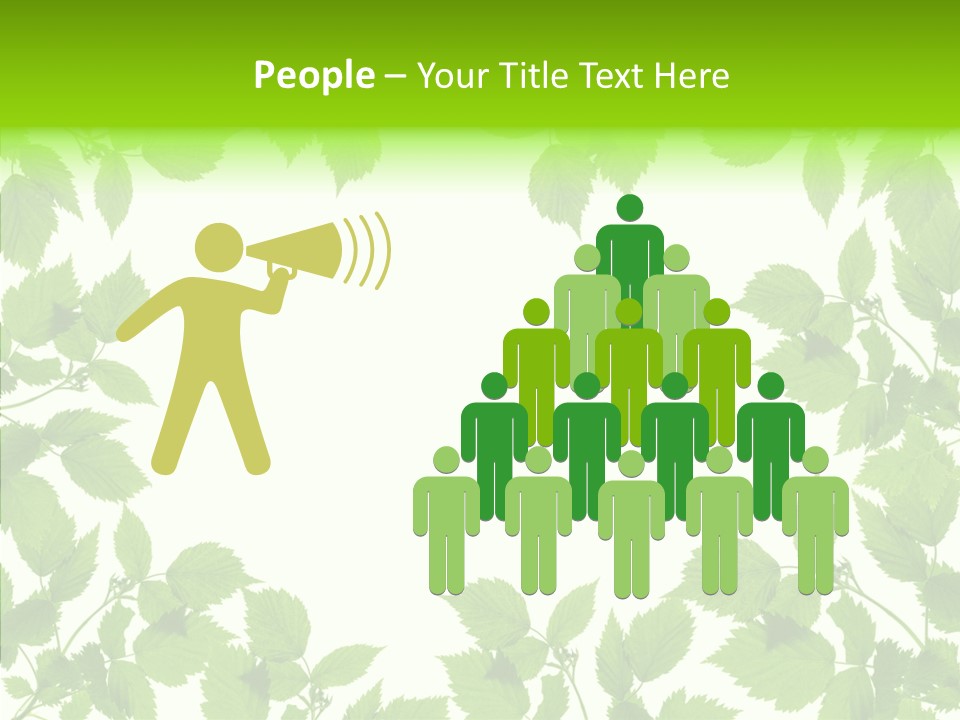 Decoration Branch Green PowerPoint Template