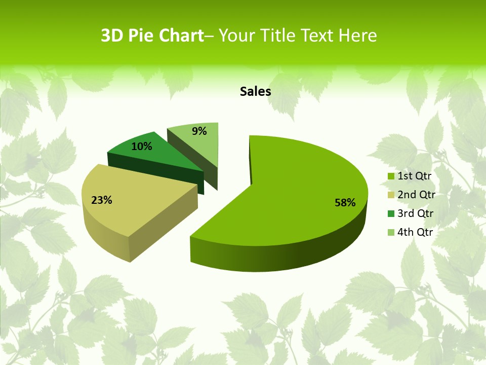 Decoration Branch Green PowerPoint Template