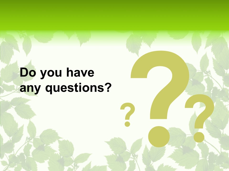 Decoration Branch Green PowerPoint Template