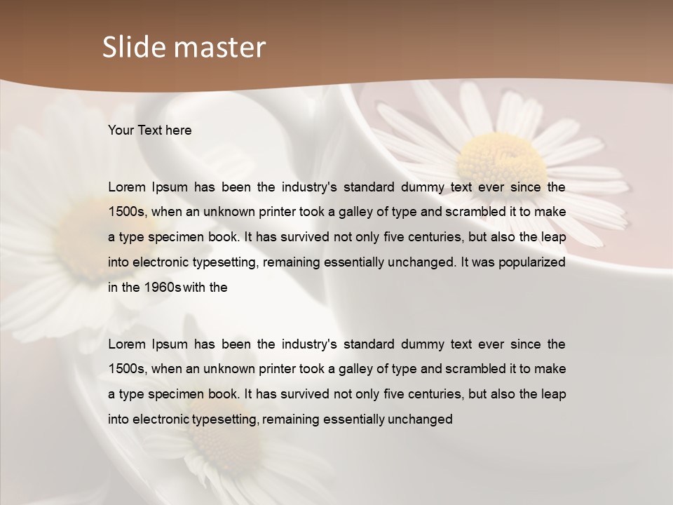 Morning Flower Leaf PowerPoint Template