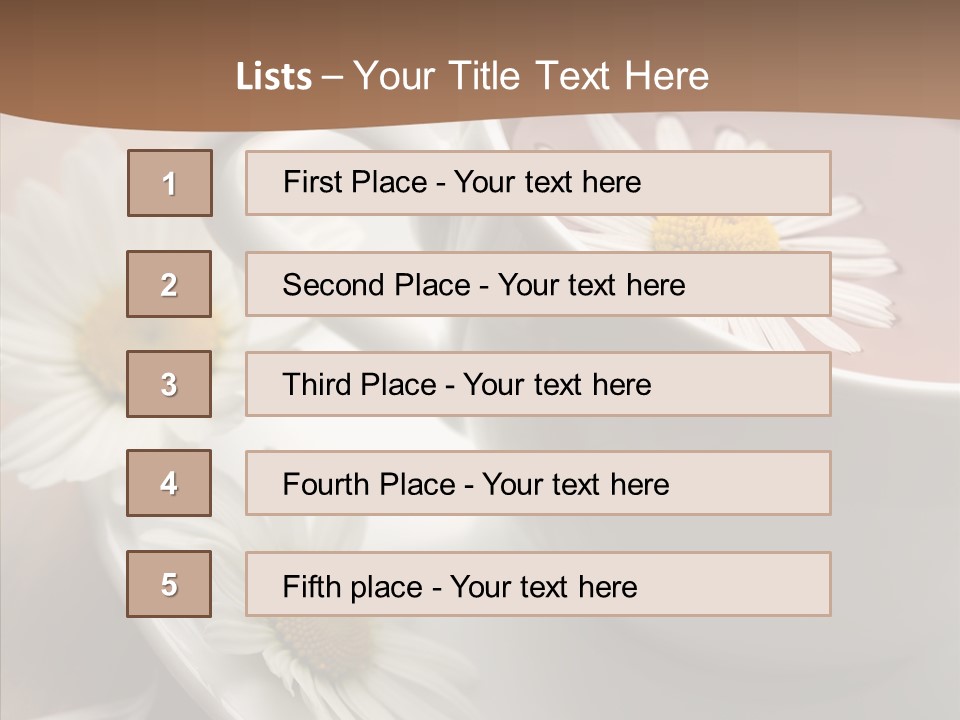 Morning Flower Leaf PowerPoint Template