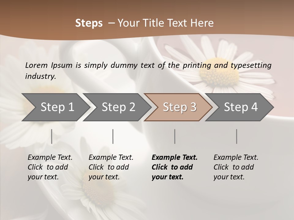 Morning Flower Leaf PowerPoint Template