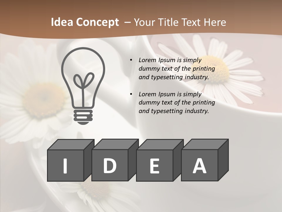 Morning Flower Leaf PowerPoint Template