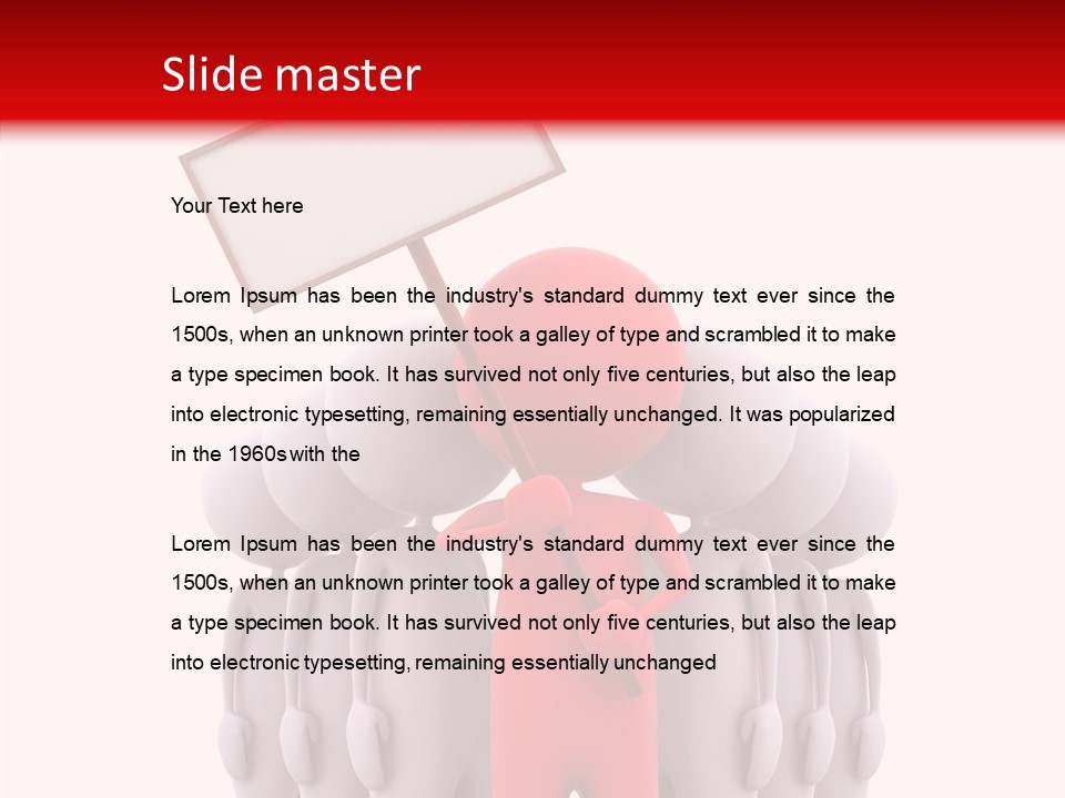 Empty Blackboard Three Dimensional PowerPoint Template