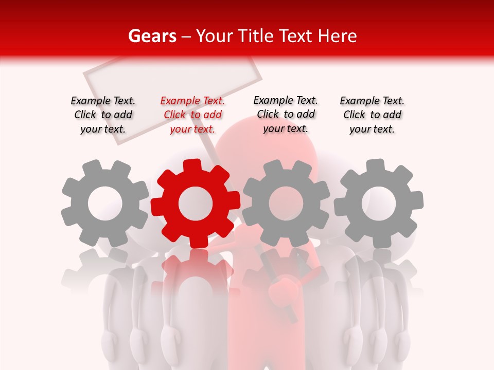 Empty Blackboard Three Dimensional PowerPoint Template