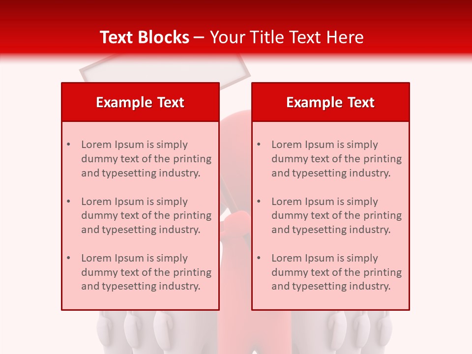 Empty Blackboard Three Dimensional PowerPoint Template