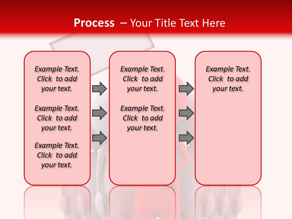 Empty Blackboard Three Dimensional PowerPoint Template