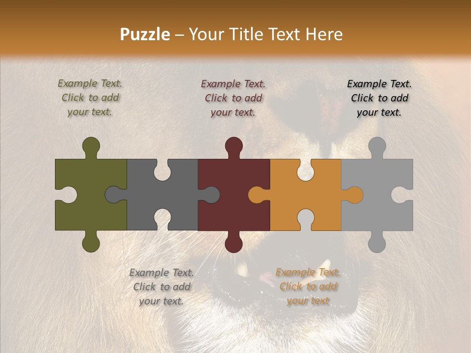 Feline Mouth Animal PowerPoint Template