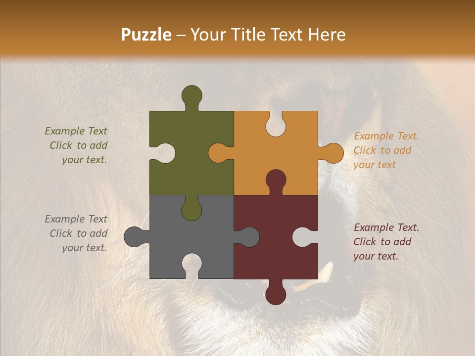 Feline Mouth Animal PowerPoint Template