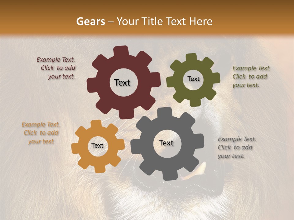 Feline Mouth Animal PowerPoint Template