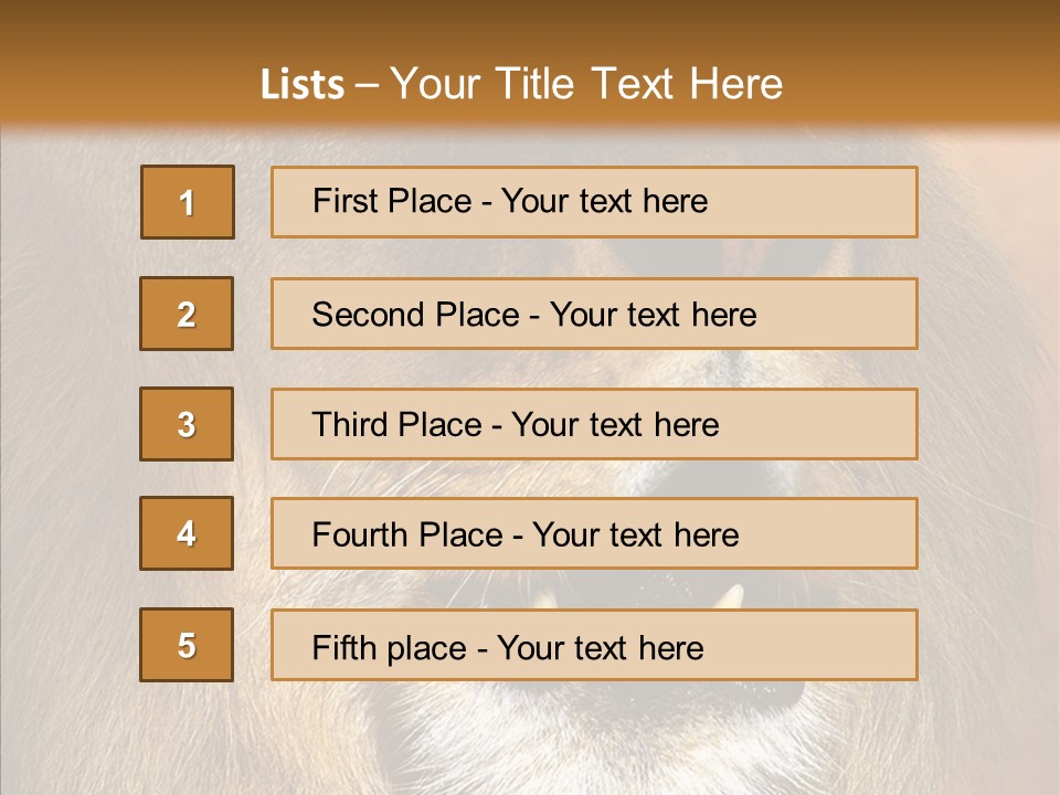 Feline Mouth Animal PowerPoint Template