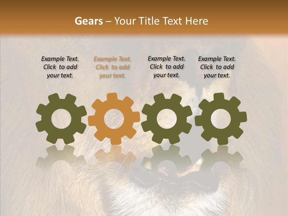 Feline Mouth Animal PowerPoint Template