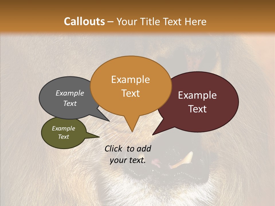 Feline Mouth Animal PowerPoint Template