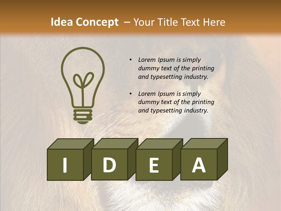 Feline Mouth Animal PowerPoint Template