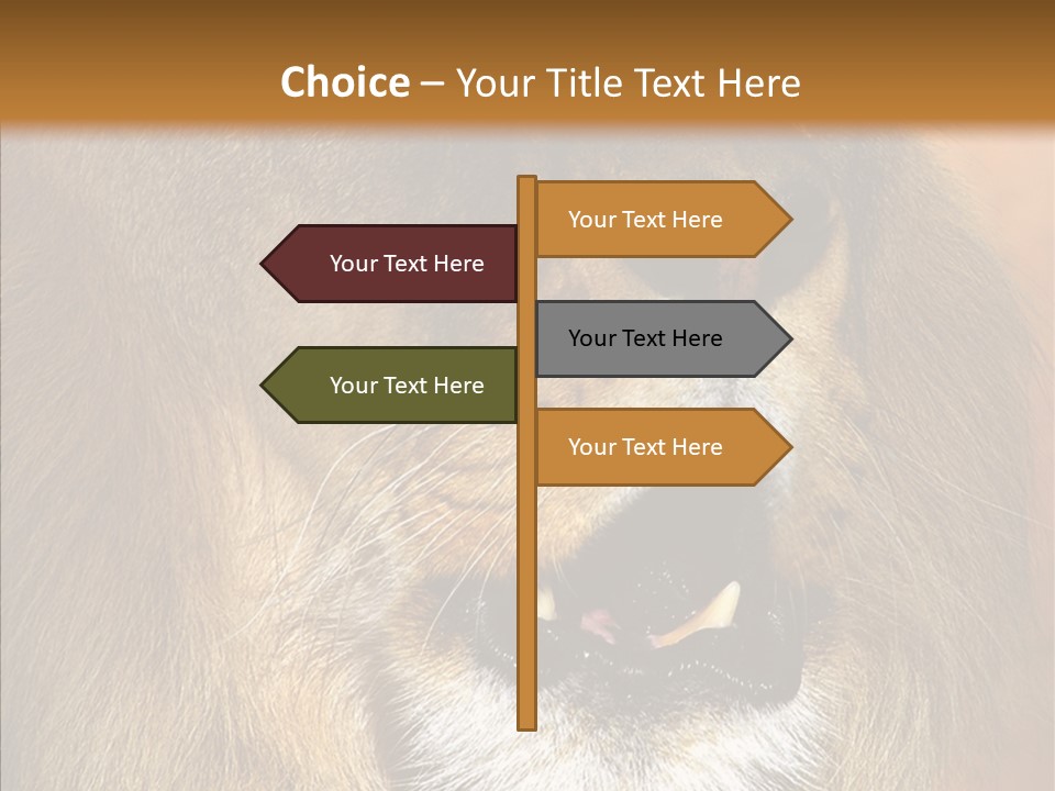 Feline Mouth Animal PowerPoint Template