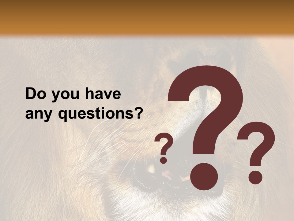 Feline Mouth Animal PowerPoint Template