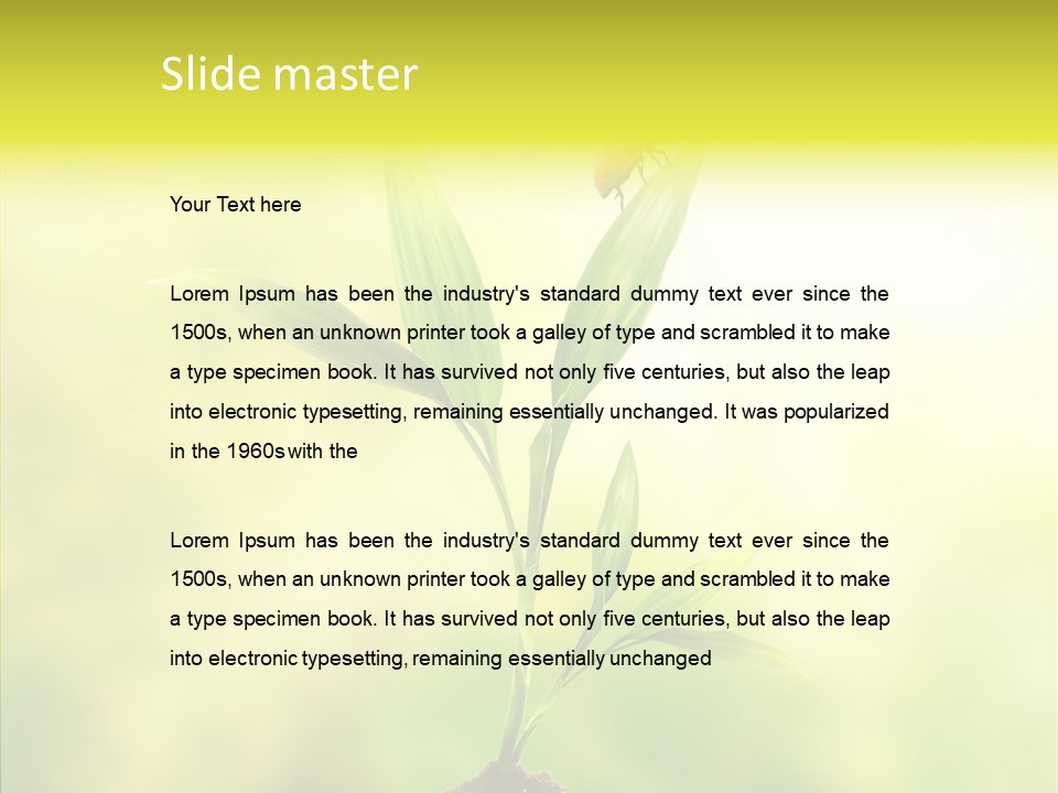 Close Up Foliage Flora PowerPoint Template
