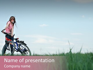 Beautiful Grass Blue PowerPoint Template