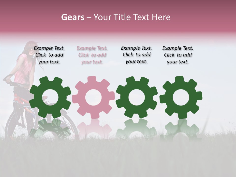 Beautiful Grass Blue PowerPoint Template