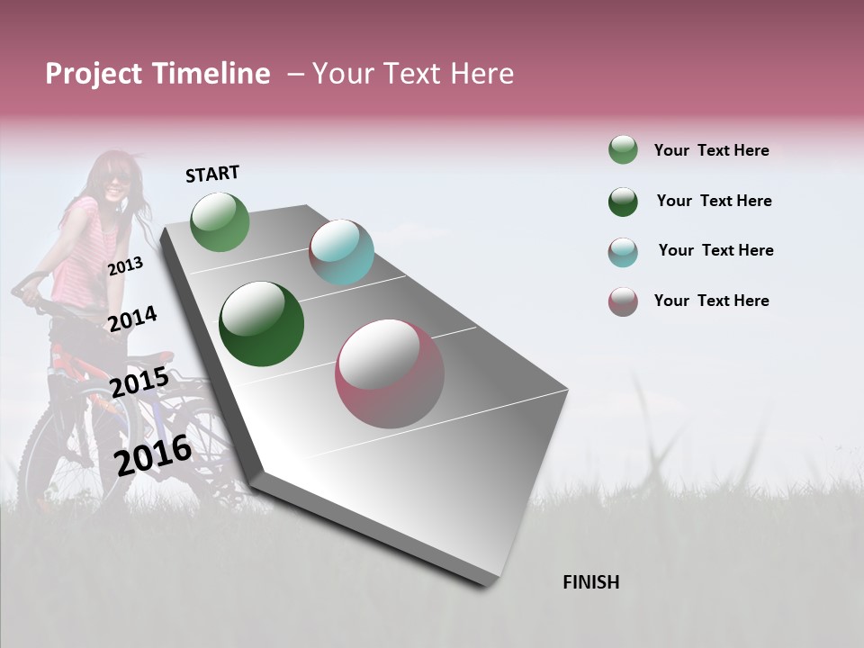 Beautiful Grass Blue PowerPoint Template