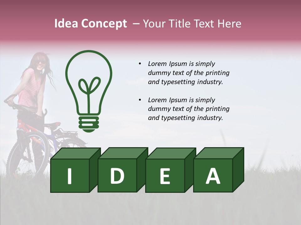 Beautiful Grass Blue PowerPoint Template