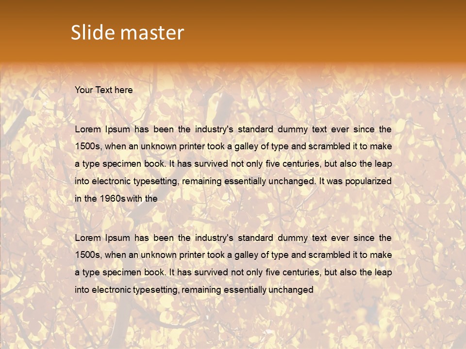 Trees Leaves California PowerPoint Template