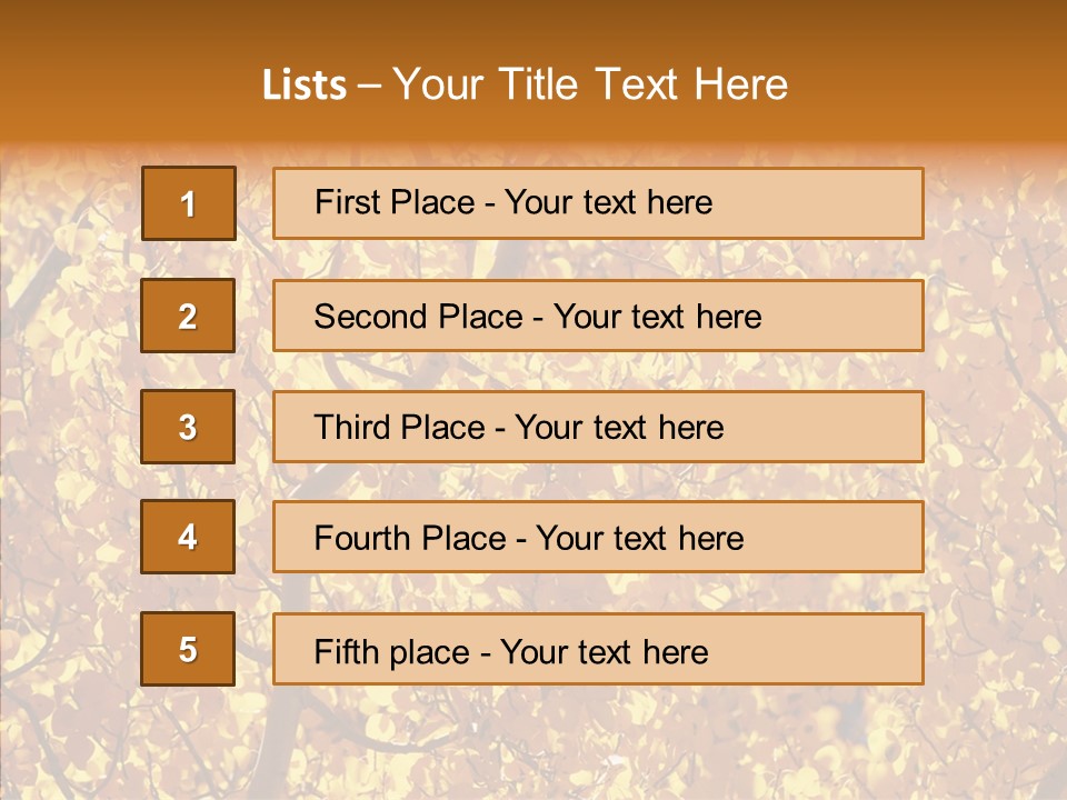Trees Leaves California PowerPoint Template