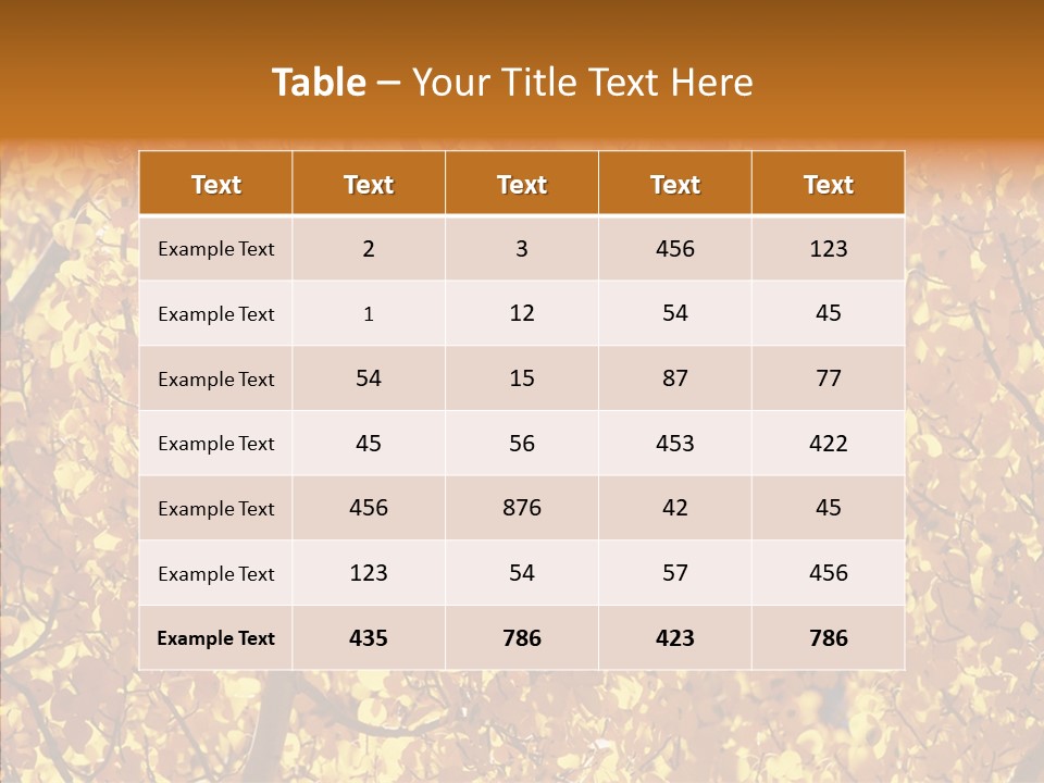 Trees Leaves California PowerPoint Template