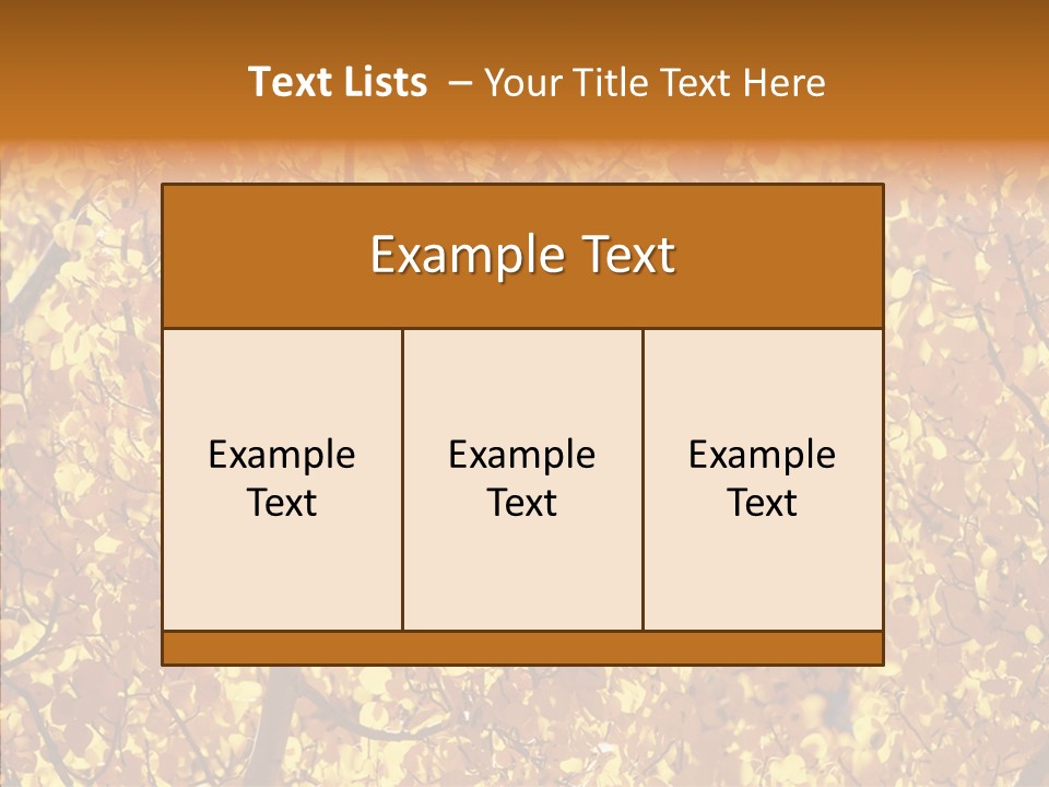 Trees Leaves California PowerPoint Template