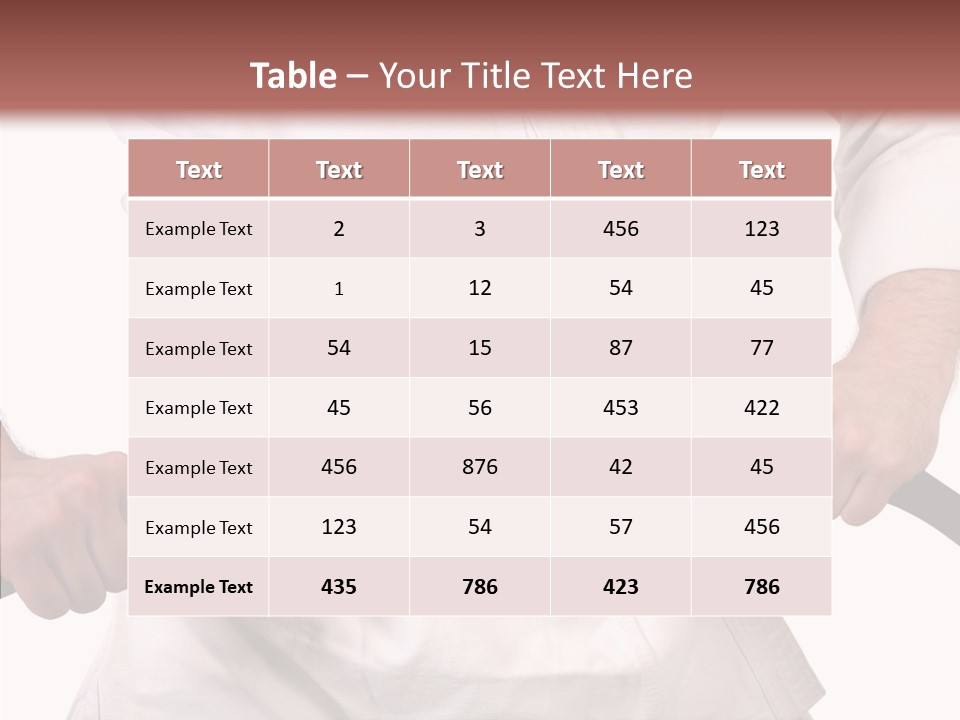 Tae Uniform Sport PowerPoint Template