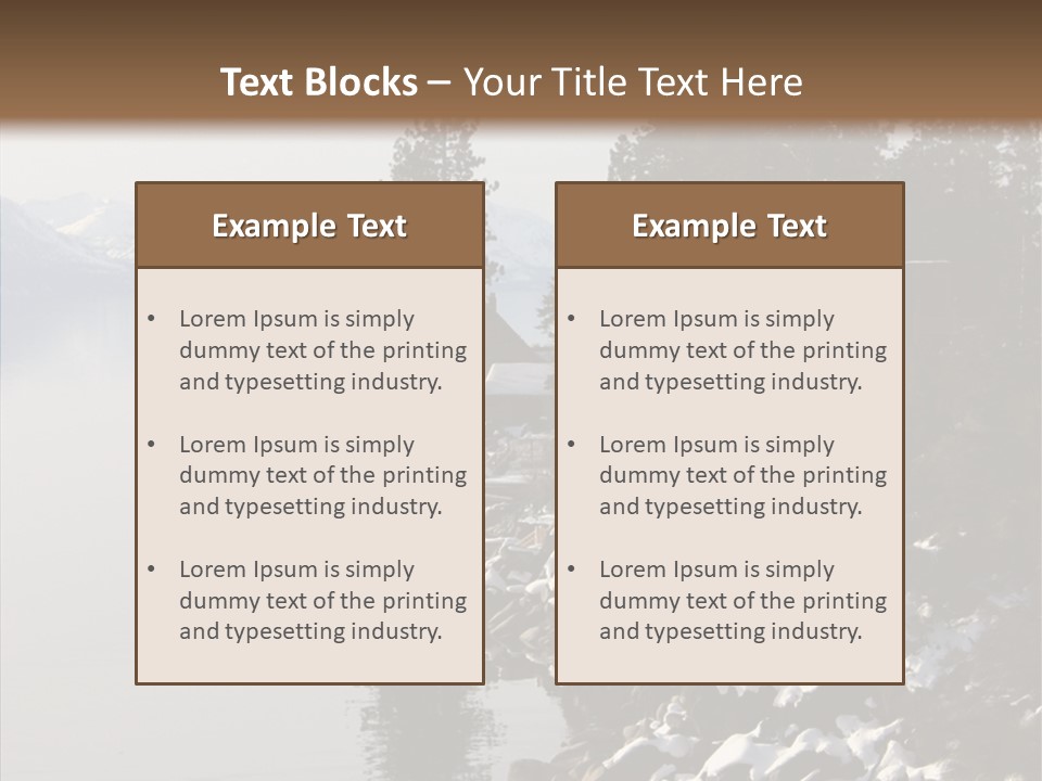 Shore Trail Resort PowerPoint Template