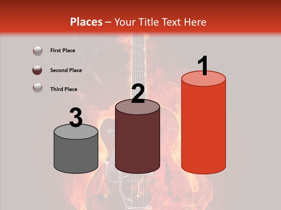 Guitar Sound Flame PowerPoint Template