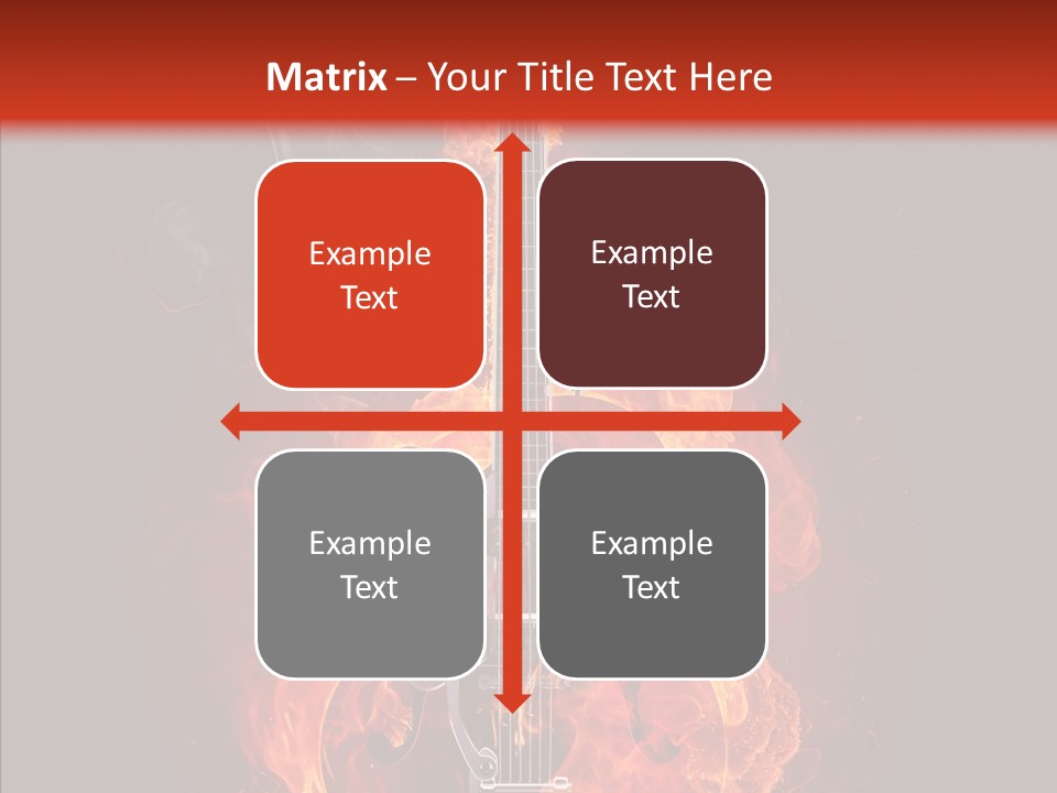 Guitar Sound Flame PowerPoint Template
