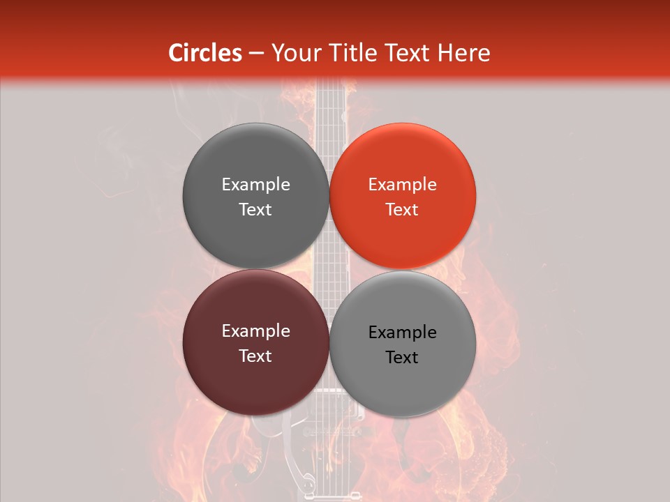 Guitar Sound Flame PowerPoint Template