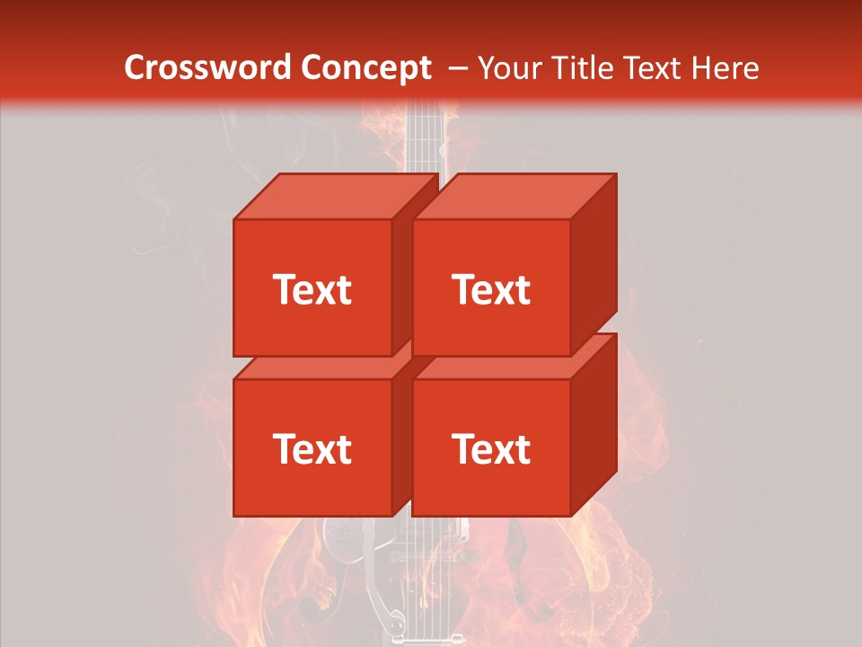 Guitar Sound Flame PowerPoint Template