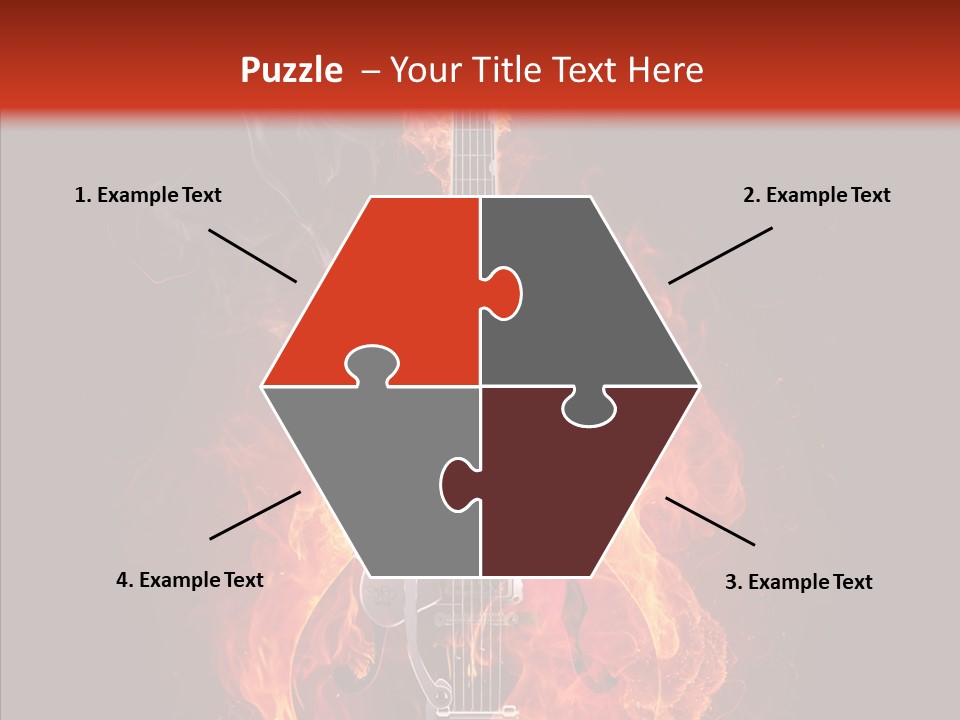 Guitar Sound Flame PowerPoint Template