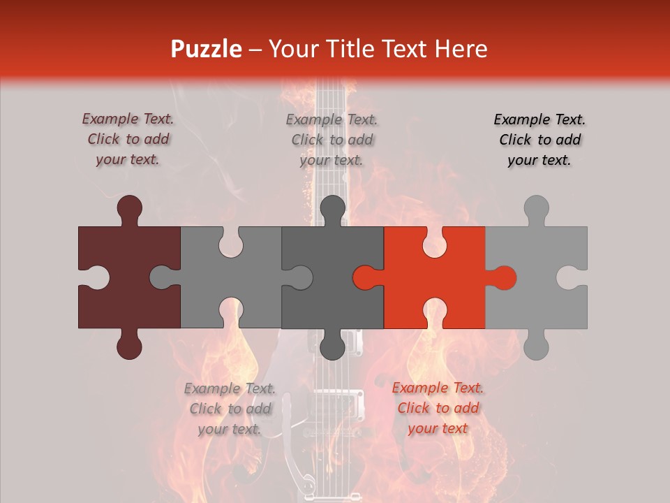 Guitar Sound Flame PowerPoint Template