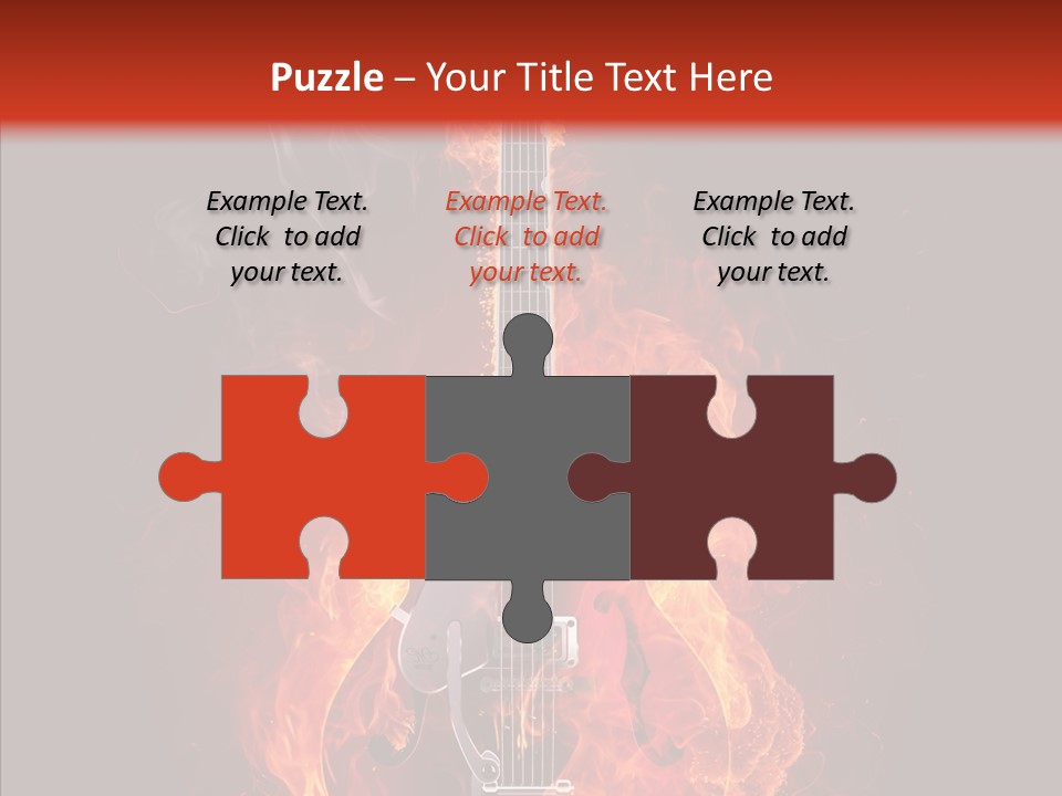 Guitar Sound Flame PowerPoint Template