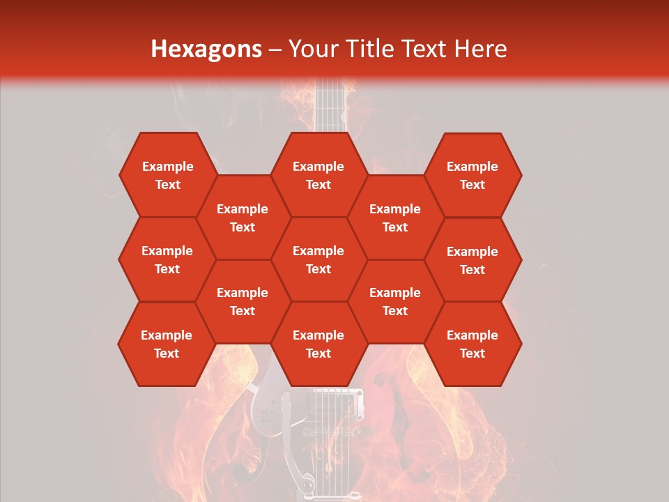 Guitar Sound Flame PowerPoint Template