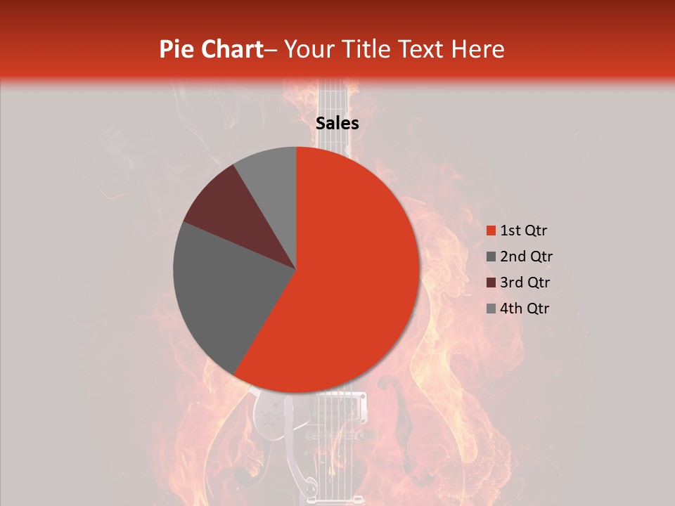 Guitar Sound Flame PowerPoint Template