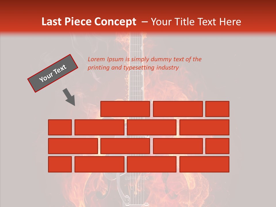 Guitar Sound Flame PowerPoint Template