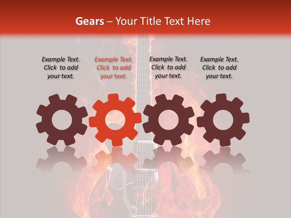 Guitar Sound Flame PowerPoint Template