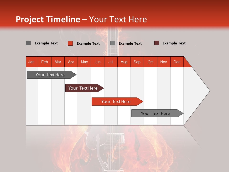 Guitar Sound Flame PowerPoint Template