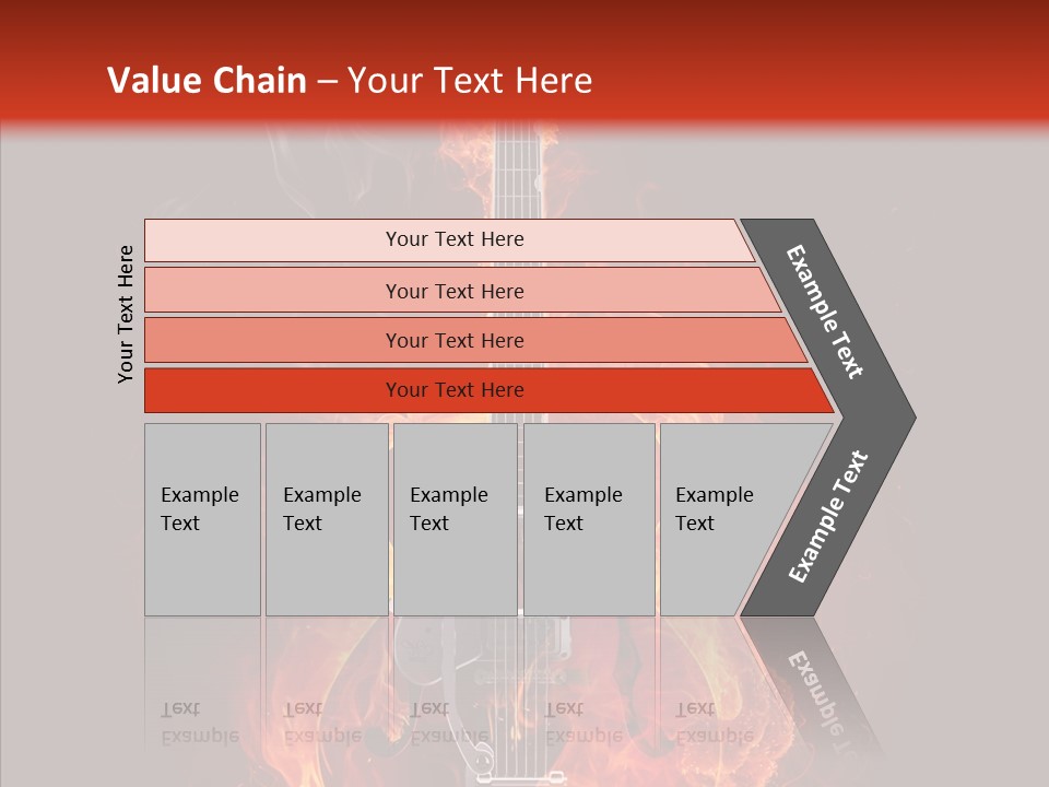 Guitar Sound Flame PowerPoint Template