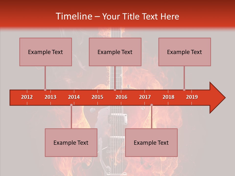 Guitar Sound Flame PowerPoint Template