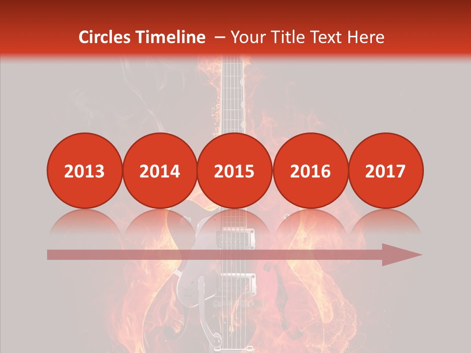 Guitar Sound Flame PowerPoint Template